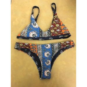 Patchwork Print Bikini